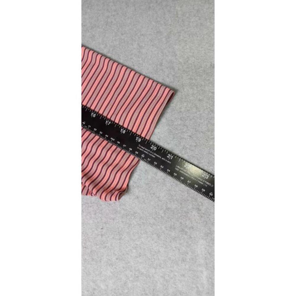 Greg Norman For Tasso Elba Golf Polo Mens Size Large Pink And Black Stripes Play - Picture 9 of 11